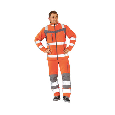 Softshell Jacke warnorange/schiefergrau, Größe S