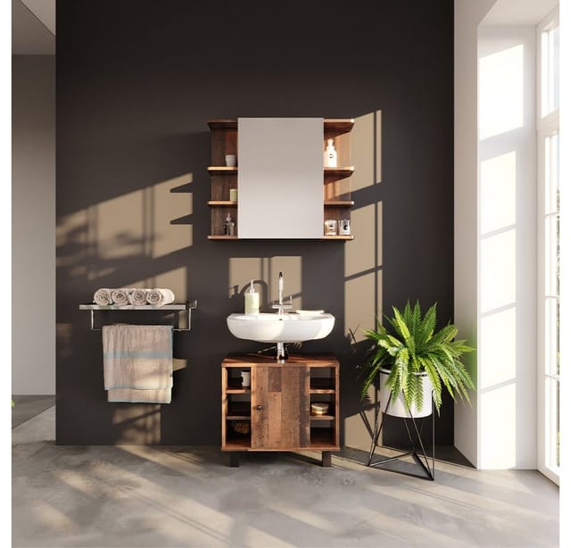 Vicco Waschbeckenunterschrank Fynn Antikholz 60 x 54 cm