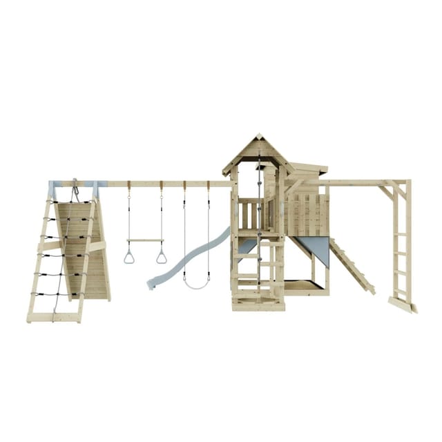 OutdoorToys Spielturm Lars mit Trapezschaukel Eisblau