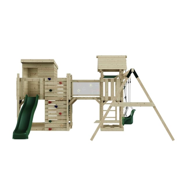 OutdoorToys Spielturm Malou mit Babyschaukel Dunkelgrün