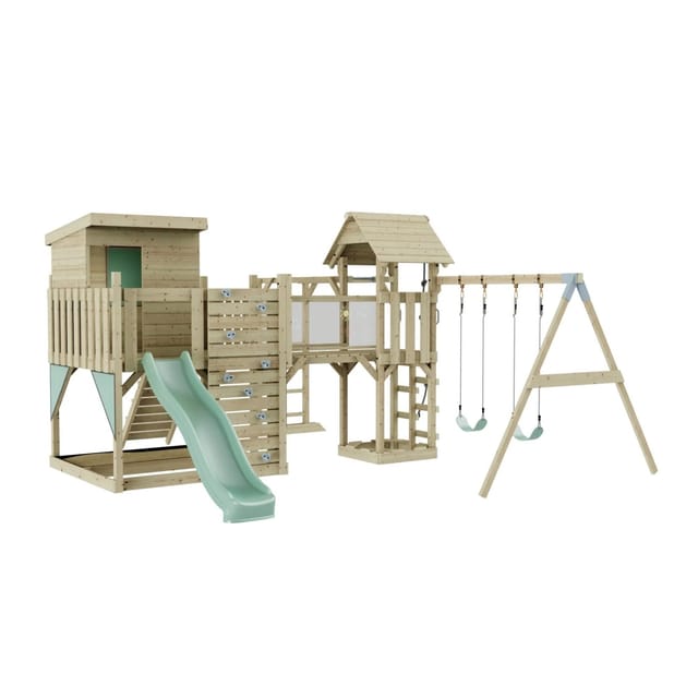 OutdoorToys Spielturm Malou mit Kinderschaukel Mintgrün