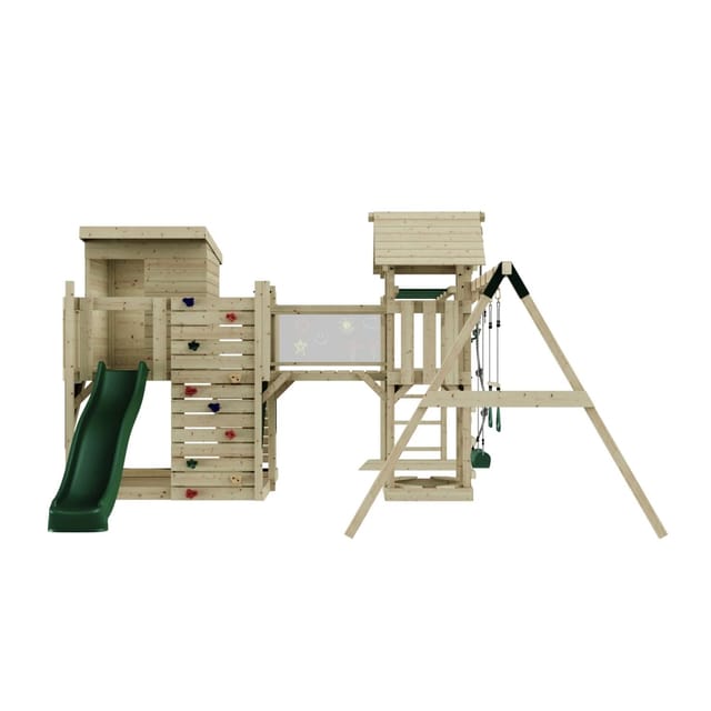 OutdoorToys Spielturm Malou mit Trapezschaukel Dunkelgrün