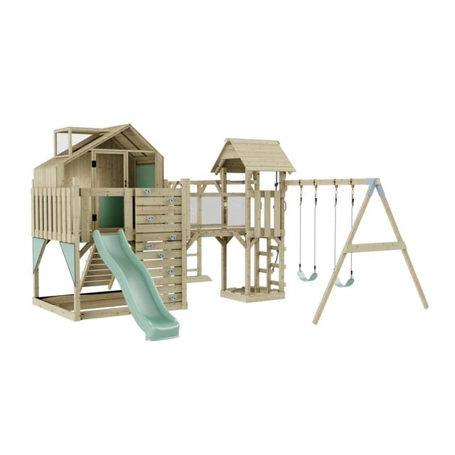 OutdoorToys Spielturm Knut mit Kinderschaukel Mintgrün