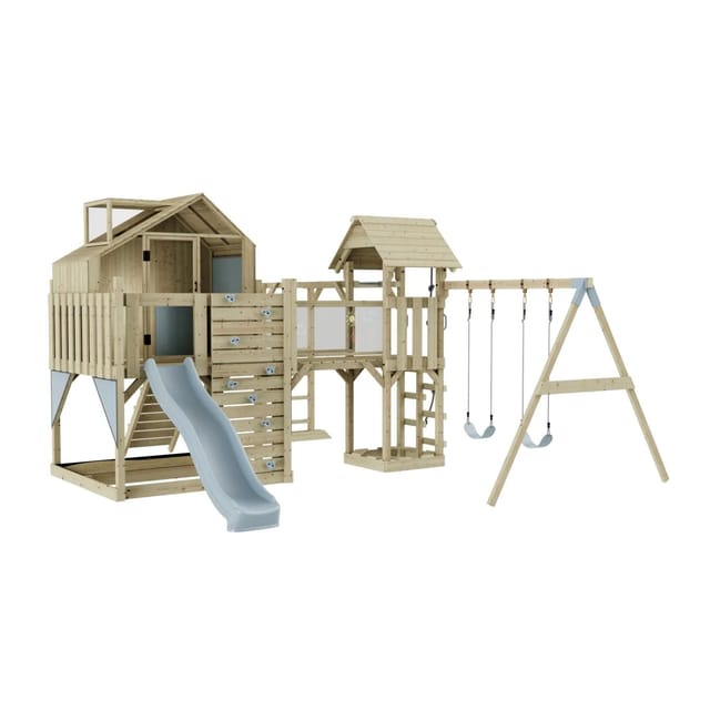 OutdoorToys Spielturm Knut mit Kinderschaukel Eisblau