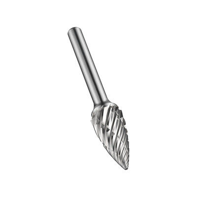Frässtift - Spitzbogen unbeschichtet Zylinderschaft, ø9.6mm P7139.6X6.0