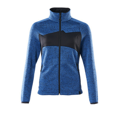 Strickpullover ACCELERATE mit Reißverschluss Azurblau/Schwarzblau 18155-951-91010, Größe M