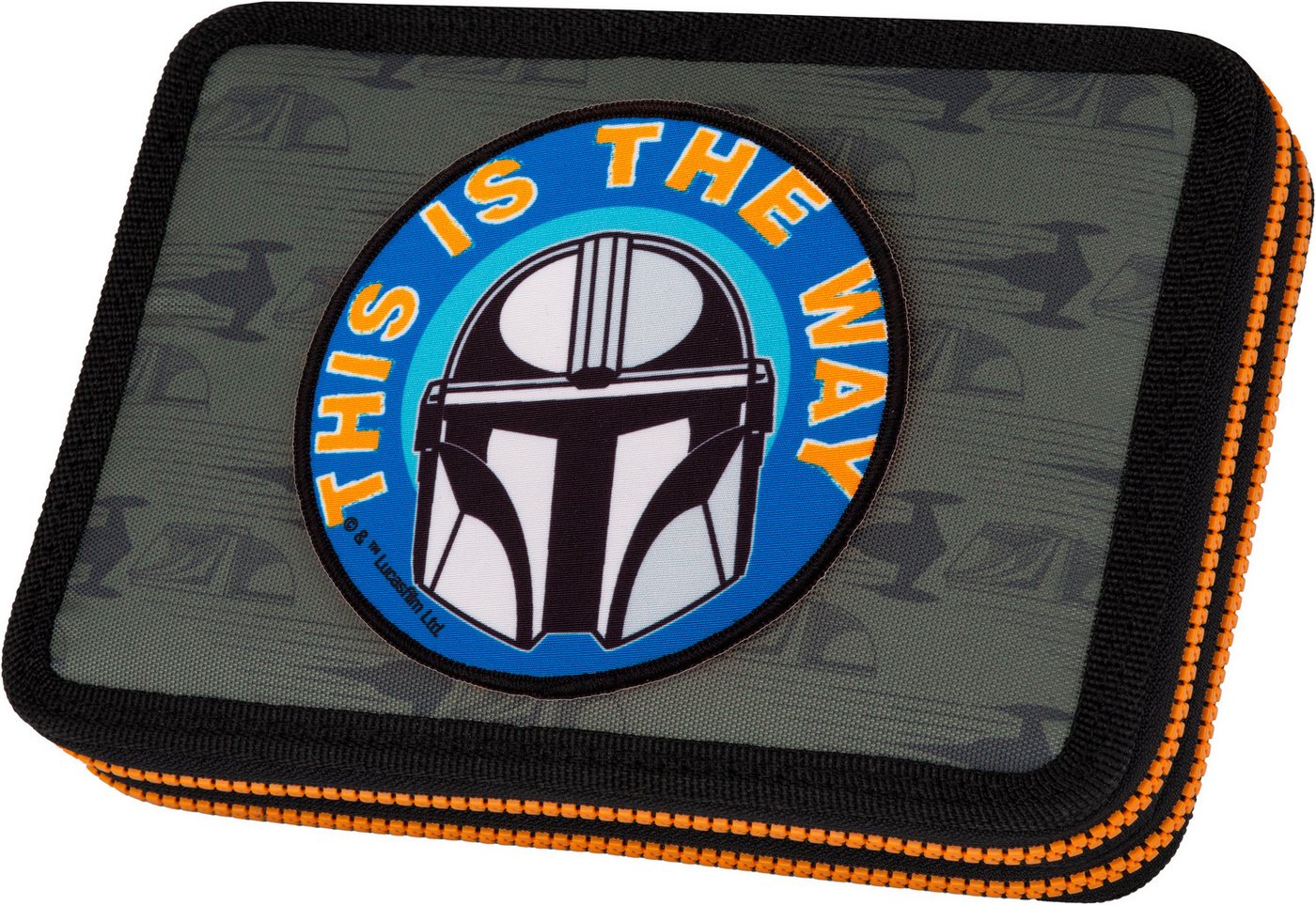 CoolPack Federmäppchen Etui XL, Star Wars, Mandalorian, mit 2 Reißverschlüssen, befüllt Bild 3