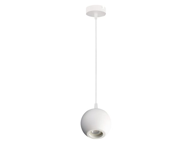 ENOVALITE Pendelleuchte GLOBE Weiß Ø100mm Deckenleuchte GU10 Fassung 1-Flammig