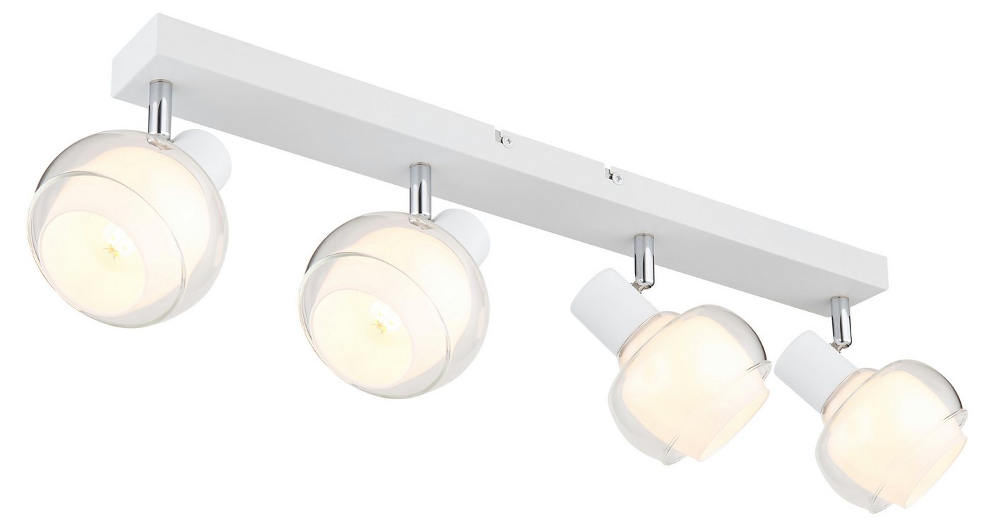 GLOBO LIGHTING Deckenstrahler TOKKI, ohne Leuchtmittel, Deckenspot/weiß/Glas klar/Glas opal/Flur/Wohnzimmer Bild 3