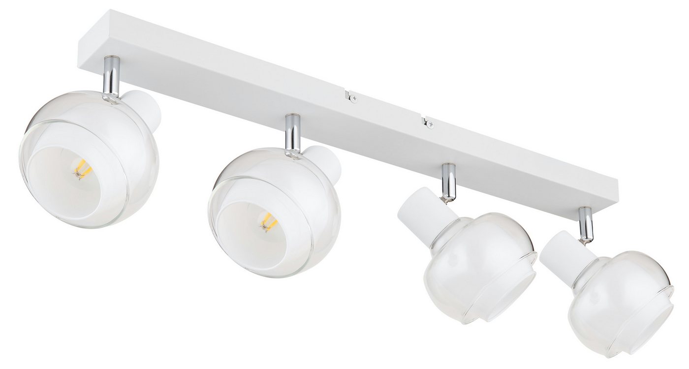 GLOBO LIGHTING Deckenstrahler TOKKI, ohne Leuchtmittel, Deckenspot/weiß/Glas klar/Glas opal/Flur/Wohnzimmer Bild 5