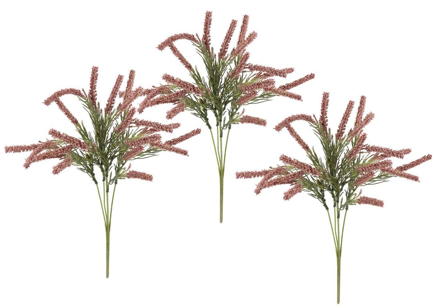 Kunstpflanze Erikabusch 3er Set, I.GE.A., Höhe 35 cm, 35cm Erika Heidenkraut Strauch Bouquet Tischdeko Pflanze Herbstdeko Bild 3