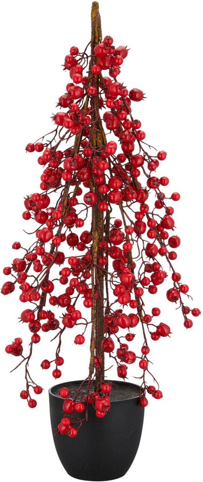 Winterliche Kunstpflanze Beerenbäumchen, Creativ green, Höhe 68 cm, in toller Größe