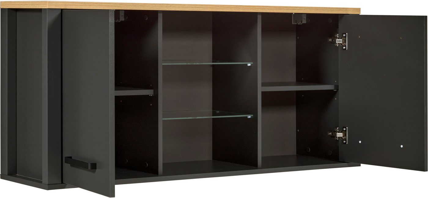 Inter Link Küchenzeile Pienza, Einbauküche, Küchenblock, Küchenmodul, Kompaktküche, Ohne E-Geräte für Spülmaschine Kochfeld Backofen Kühlschrank B: 300 cm
