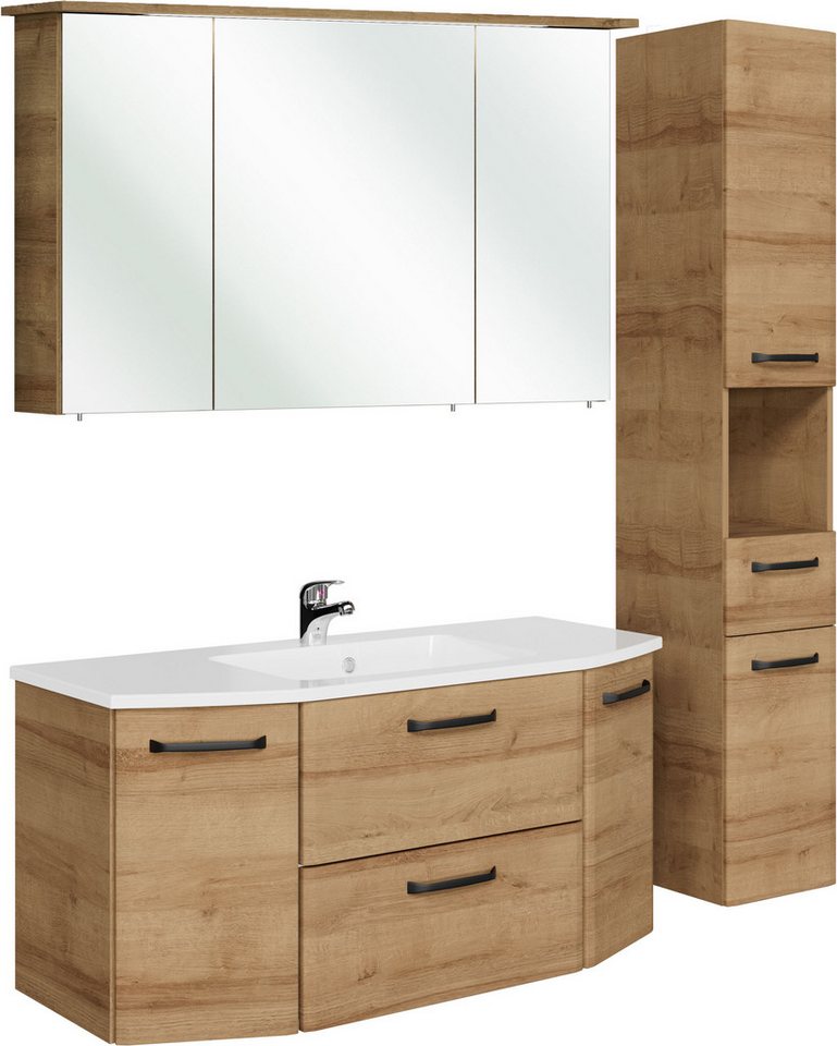 Saphir Badmöbel-Set Quickset 318, mit Türdämpfer, (4-St), Badezimmer-Set mit Keramikwaschtisch und Hängeschrank Bild 5