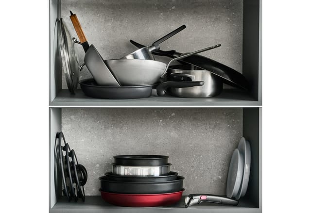 Tefal Bratpfanne Ingenio Excellence Fusion, Aluminium (1-tlg), abnehmbarer Ingenio-Griff, Thermo-Signal, stapelbar, Induktion