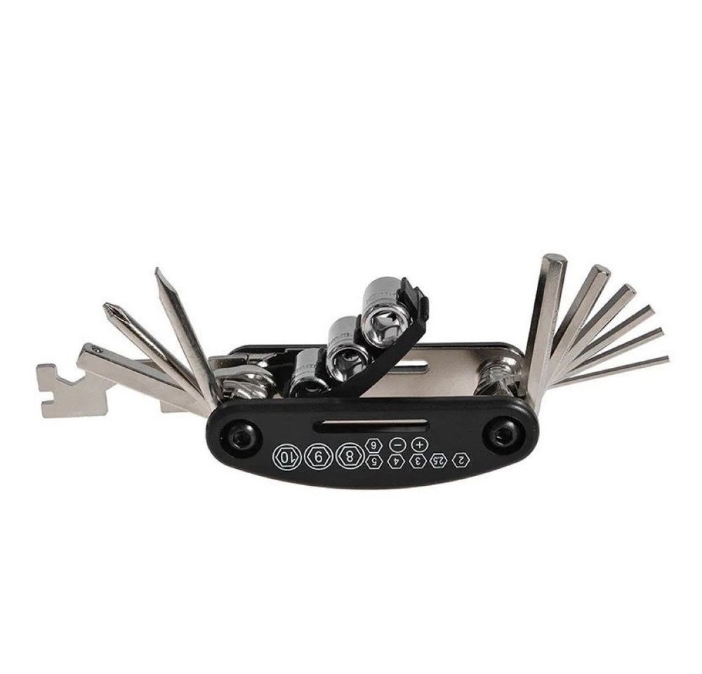 ROCKBROS Multitool GJ1601, (Einzelgerät, 1x Multitool), 16 Funktionen in 1 Tool, kompakt & robust