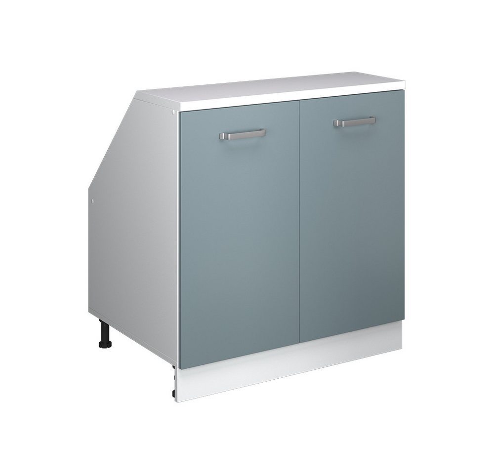 Vicco Kommode Rion, Blau-Grau/Weiß, 80 x 81.6 cm mit 2 Türen, Schrankkorpus 60 ... (1 St)