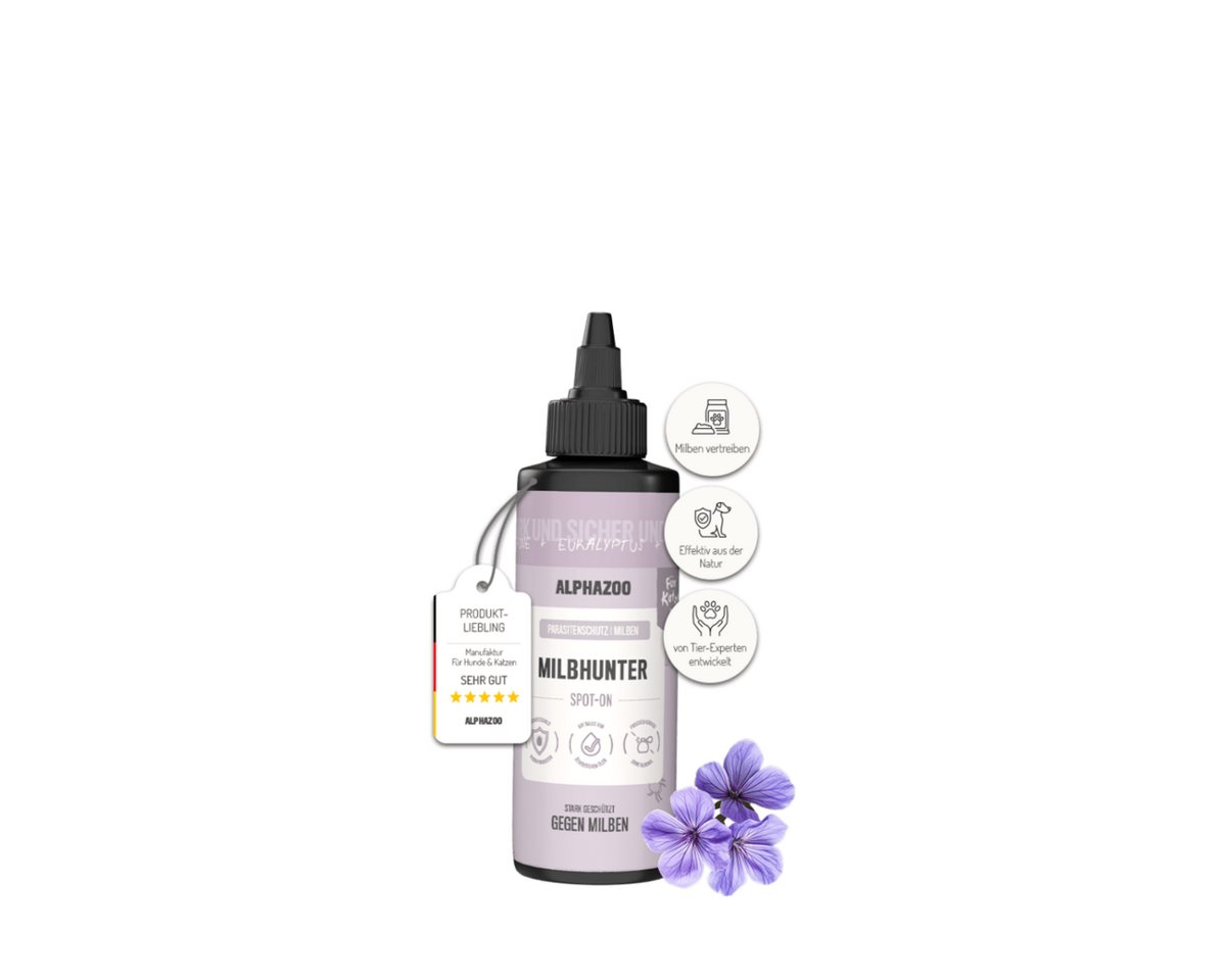 ALPHAZOO Milbenspray MilbHunter Spot-On für Katzen 100 ml, 100 ml, 1-St., Einfach gegen Milben und Grasmilben