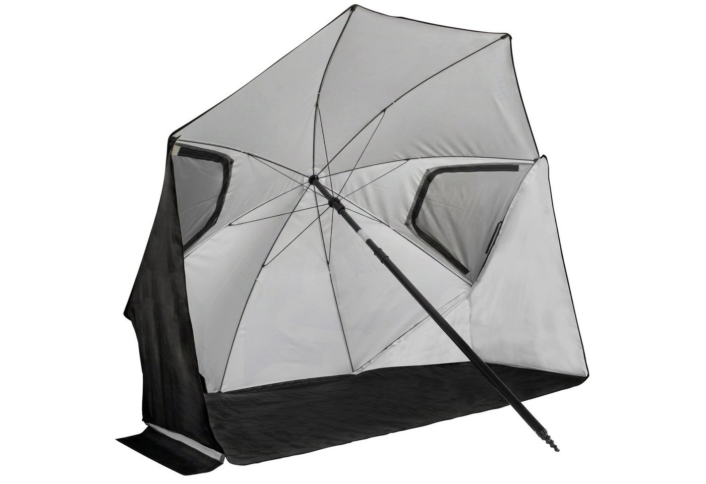 VirtuFit Sonnenschirm VirtuFit Strandparasol Premium - Windschutz - 200 x 200 cm - Schwarz Bild 2