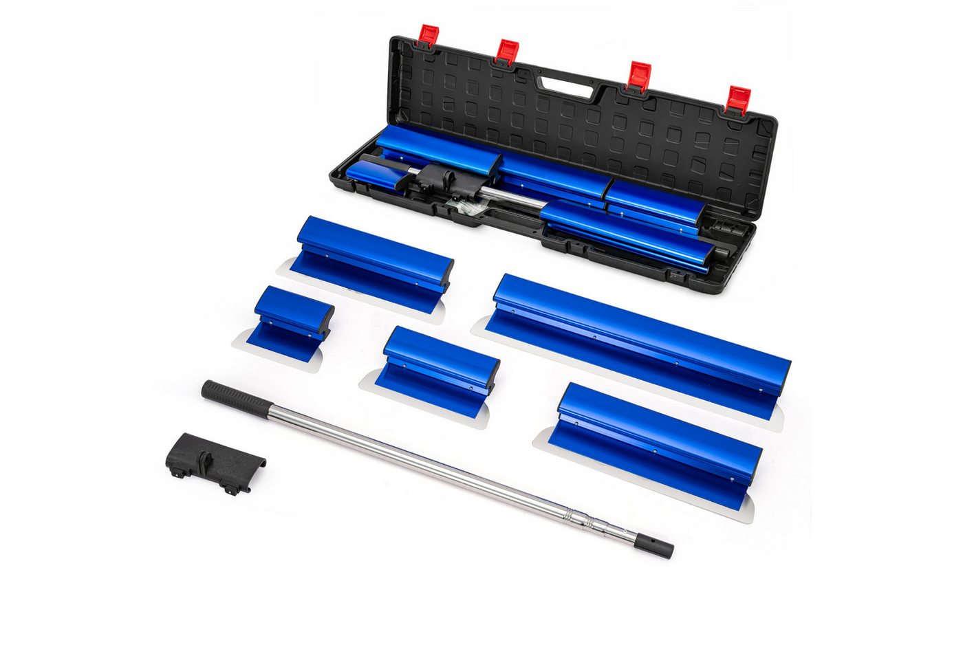 Youyijia Flächenspachtel Flächenspachtel Set Edelstahl, 3-teilig mit Teleskopstange und Koffer (5-St)