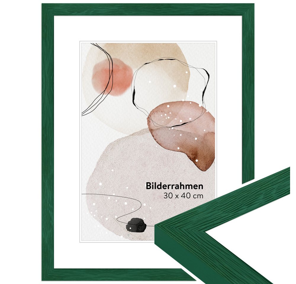 WANDStyle Bilderrahmen H300, Dunkelgrüner Bilderrahmen 50x50 Holz, Moderner Fotorahmen 50x50 cm Bild 3