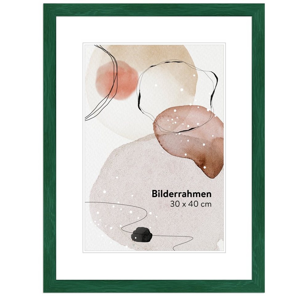 WANDStyle Bilderrahmen H300, Dunkelgrüner Bilderrahmen 50x50 Holz, Moderner Fotorahmen 50x50 cm Bild 4