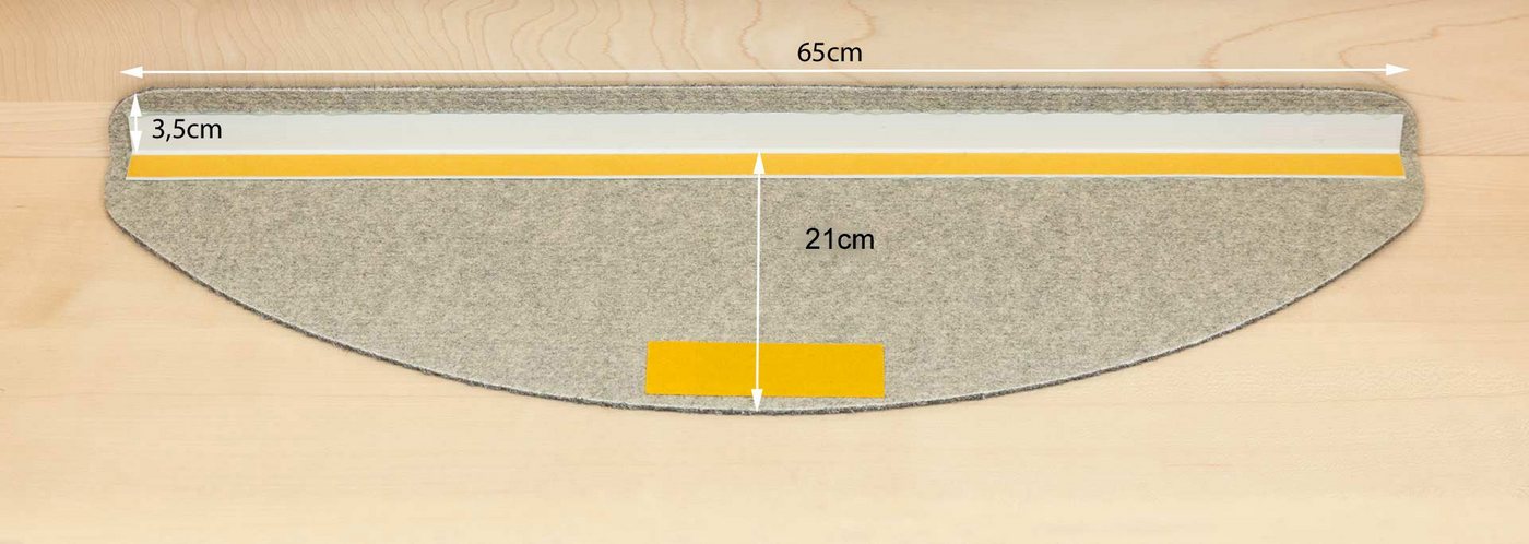 Metzker® Stufenmatte Stufenmatten Ramon MW Halbrund Einzeln und SparSet´s, halbrund, Höhe: 2 mm, 14 Stück im Set - Bordeaux