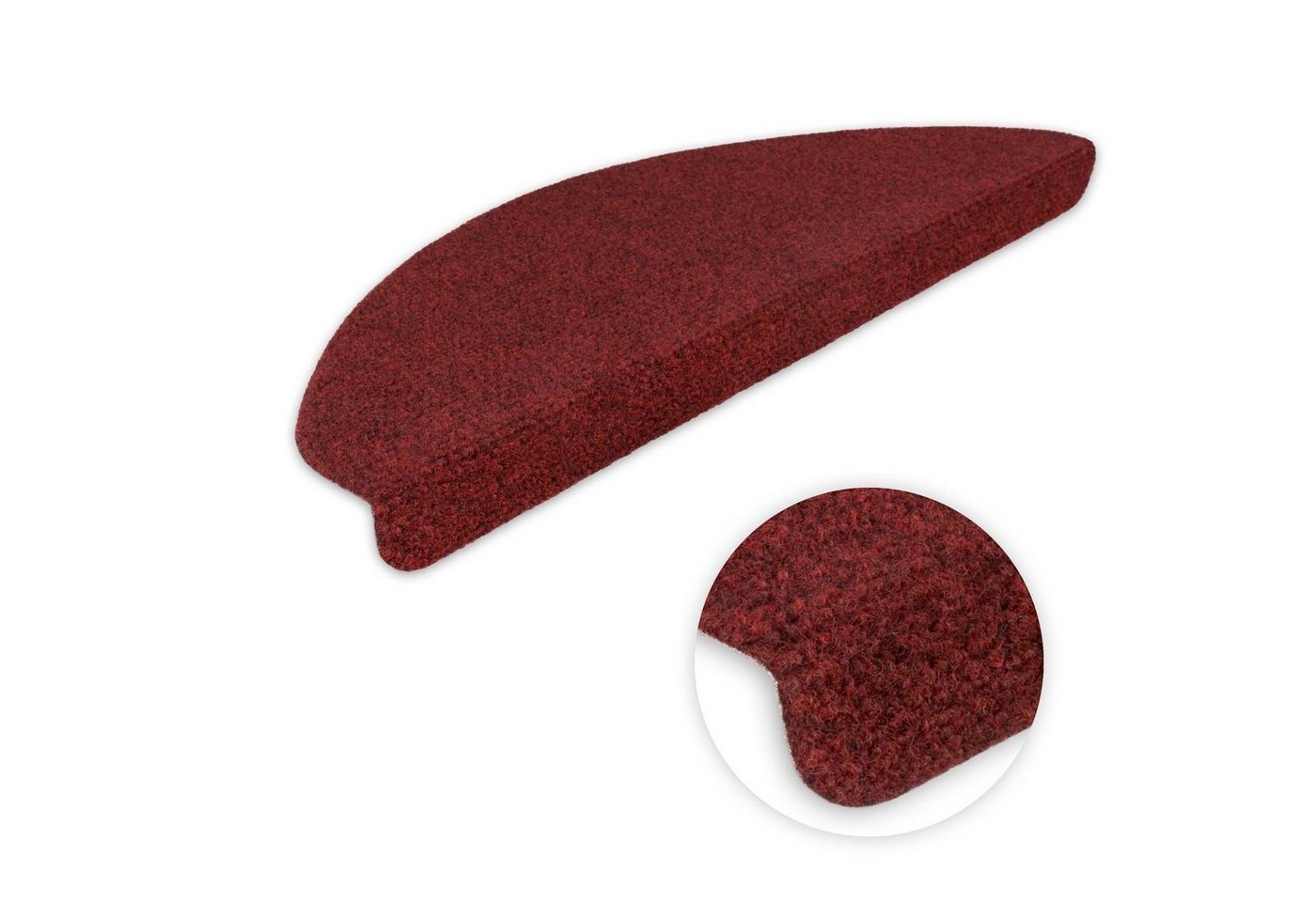 Metzker® Stufenmatte Stufenmatten Ramon MW Halbrund Einzeln und SparSet´s, halbrund, Höhe: 2 mm, 14 Stück im Set - Bordeaux Bild 5