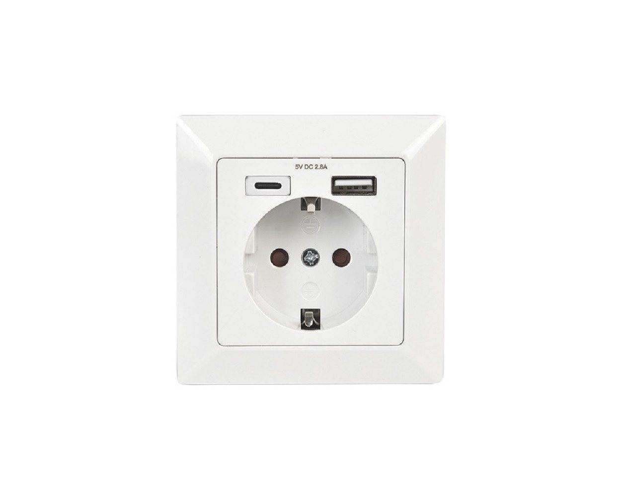 HEITECH Steckdose 04002294 UP, Einzelartikel, 1-St., Steckdose mit USB ersetzt separate Ladegeräte