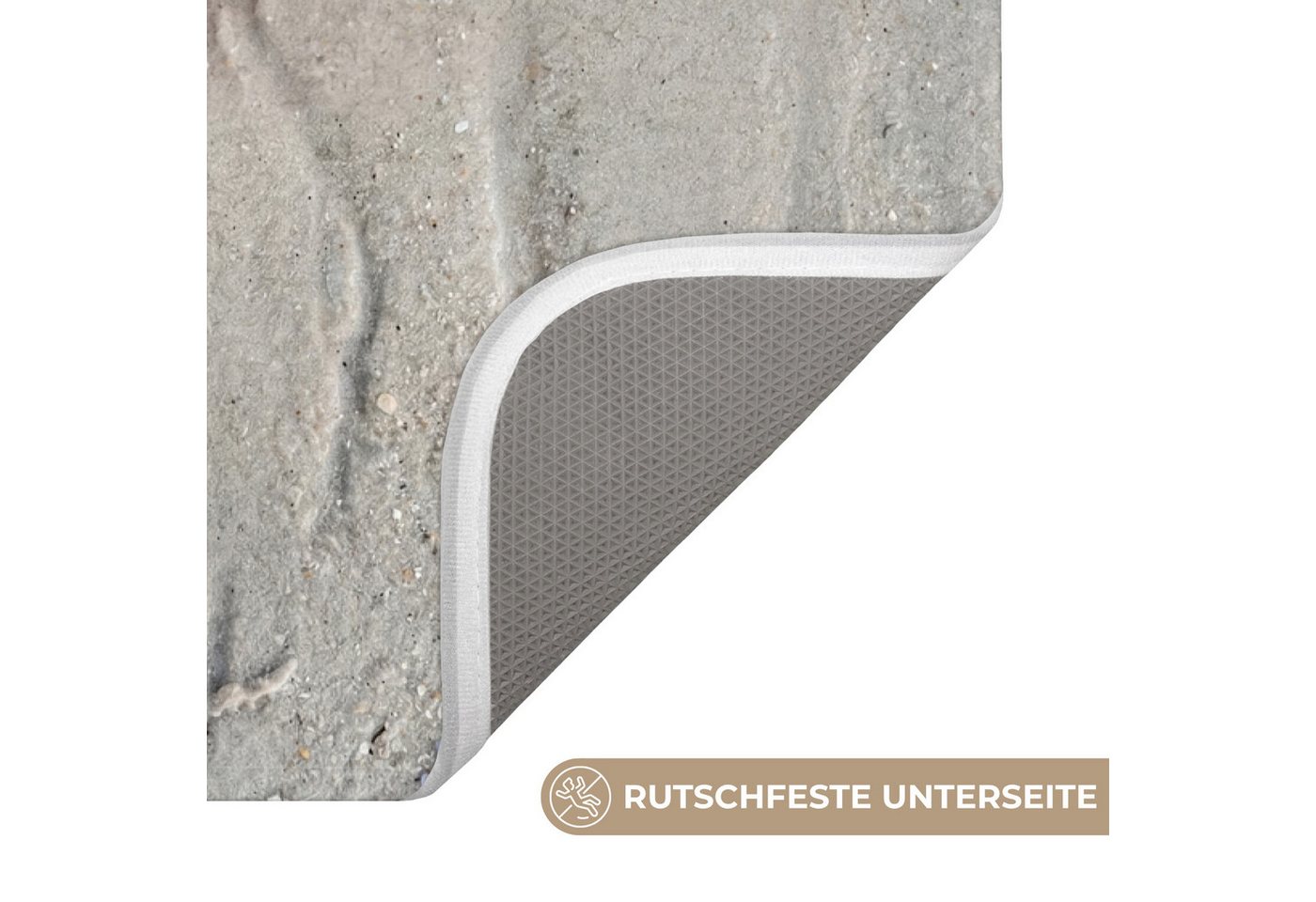 OnlyWow WC-Vorleger Seestern - Strand - Meer, Höhe 10 mm, Polyester, Rechteckig, WC Teppich, Toilettenvorleger, Toilettenteppich, Badematte 40x60 cm Bild 5