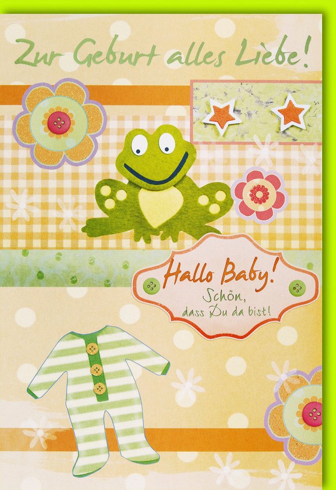 Verlag Dominique Grußkarten Geburt – Baby – Freudiges Ereignis - Karte mit Umschlag 2
