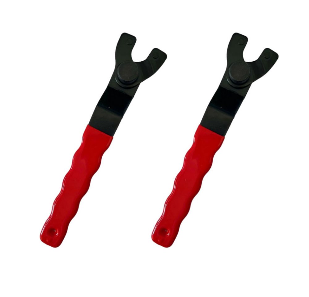 Trade-Shop Zweilochschlüssel Stirnlochschlüssel 2x verstellbar 10mm - 40mm für Flex Winkelschleifer (2 St), Länge: ca. 190mm / mit rutschfestem, gummiertem Griff Bild 3
