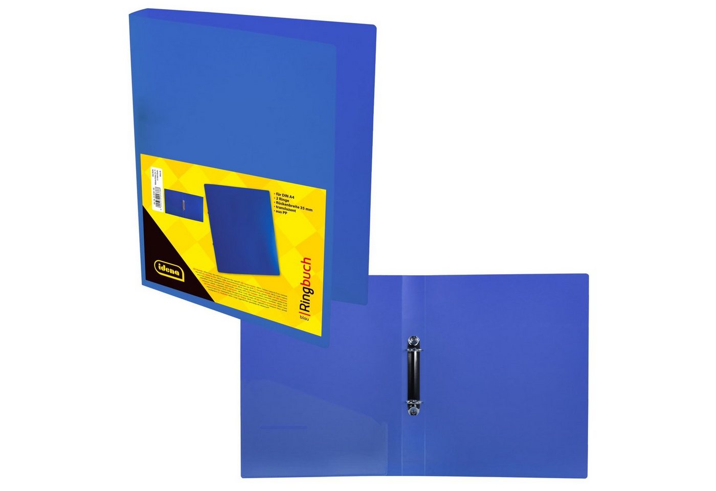 Idena Hefter Idena 224338 - Ringbuch DIN A4, aus PP, 2 Ringe, 35 mm Rückenbreite Bild 4
