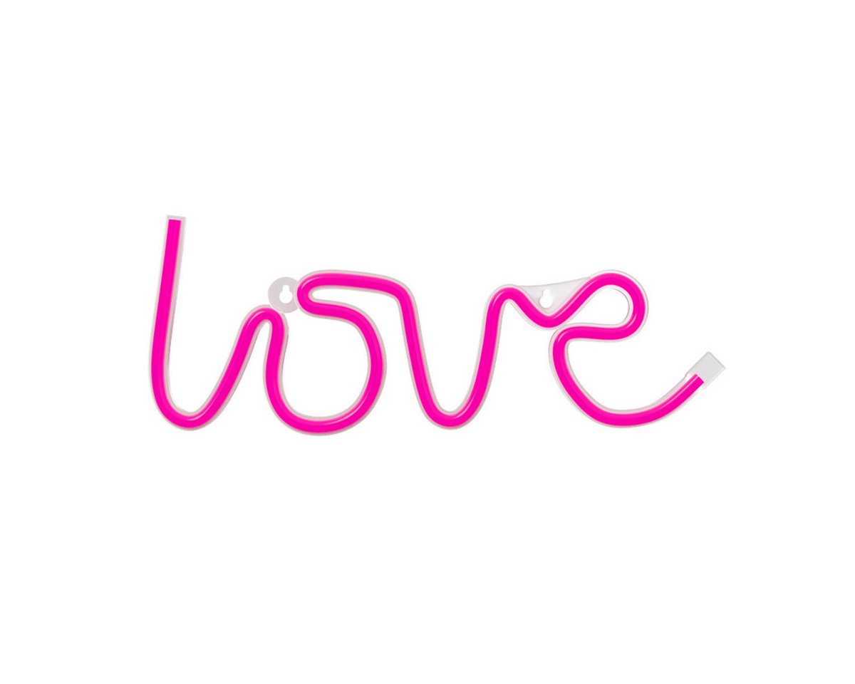 Forever Light LED Dekolicht Forever Light Neon LED-Leuchte LOVE pink – FLNE05, Pink, Leuchtender LOVE-Schriftzug, flexibler Betrieb, kompakte Größe Bild 2