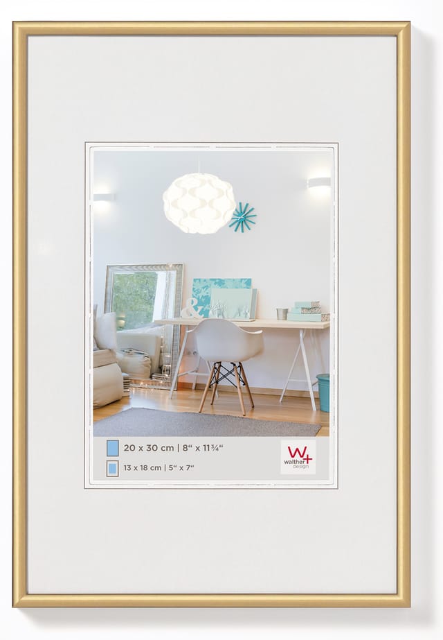 walther design New Lifestyle Kunststoff Bilderrahmen 42X59,4 cm Gold KV426G