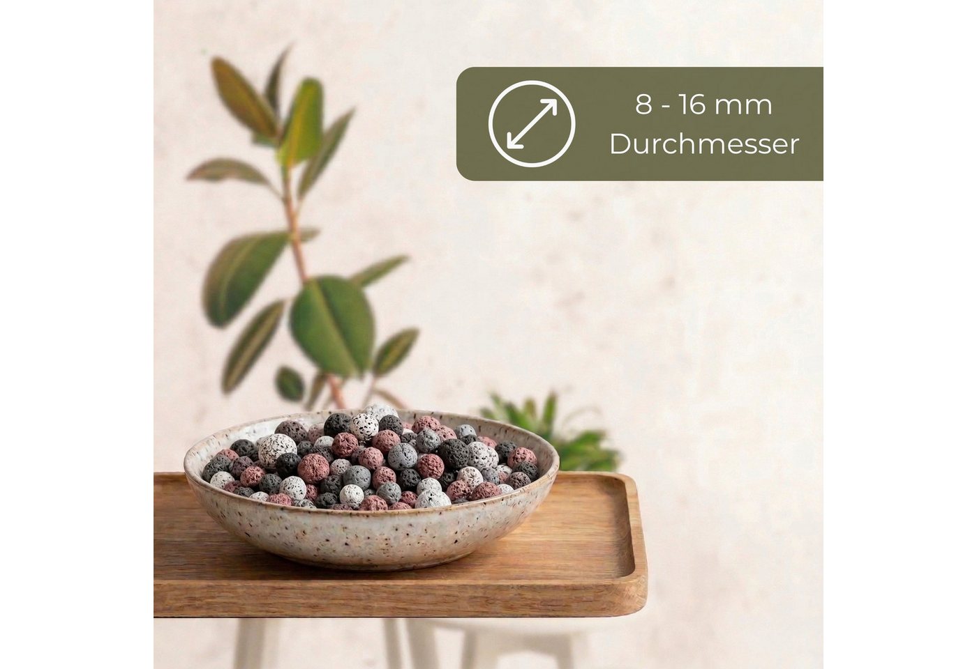 matches21 HOME & HOBBY Blähton Farbiges Blähton Pflanzgranulat für Zimmer-Pflanzen 4 Liter braun braun, mit Farbige Tonkugeln als Hydrogranulat, (1-St), Mineralisches Indoor Hydrokultur Ton-Granulat Pflanzsubstrat