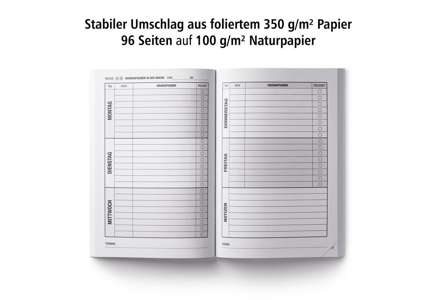 itenga Notizheft itenga Hausaufgabenheft Surfer (Motiv 33) DIN A5, 96 Seiten Bild 4