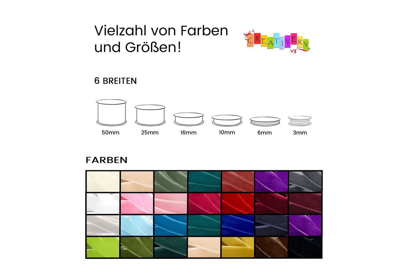 Creativery Samtband, Samtband 3mm x 10m Rolle Altrosa Bild 5