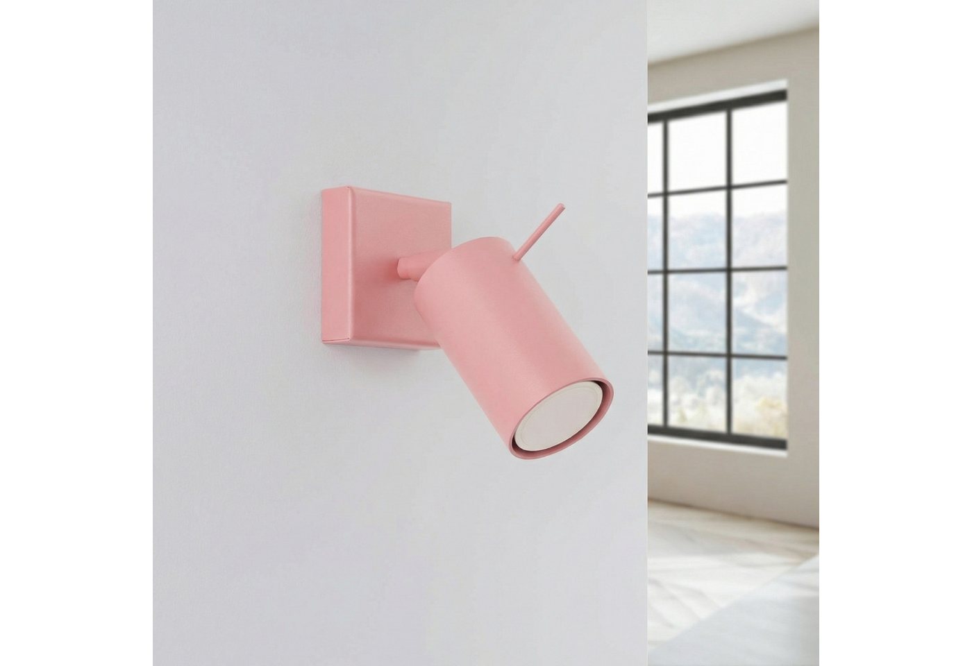 SOLLUX lighting Wandleuchte Wandleuchte RING rosa, Nicht enthalten Bild 5