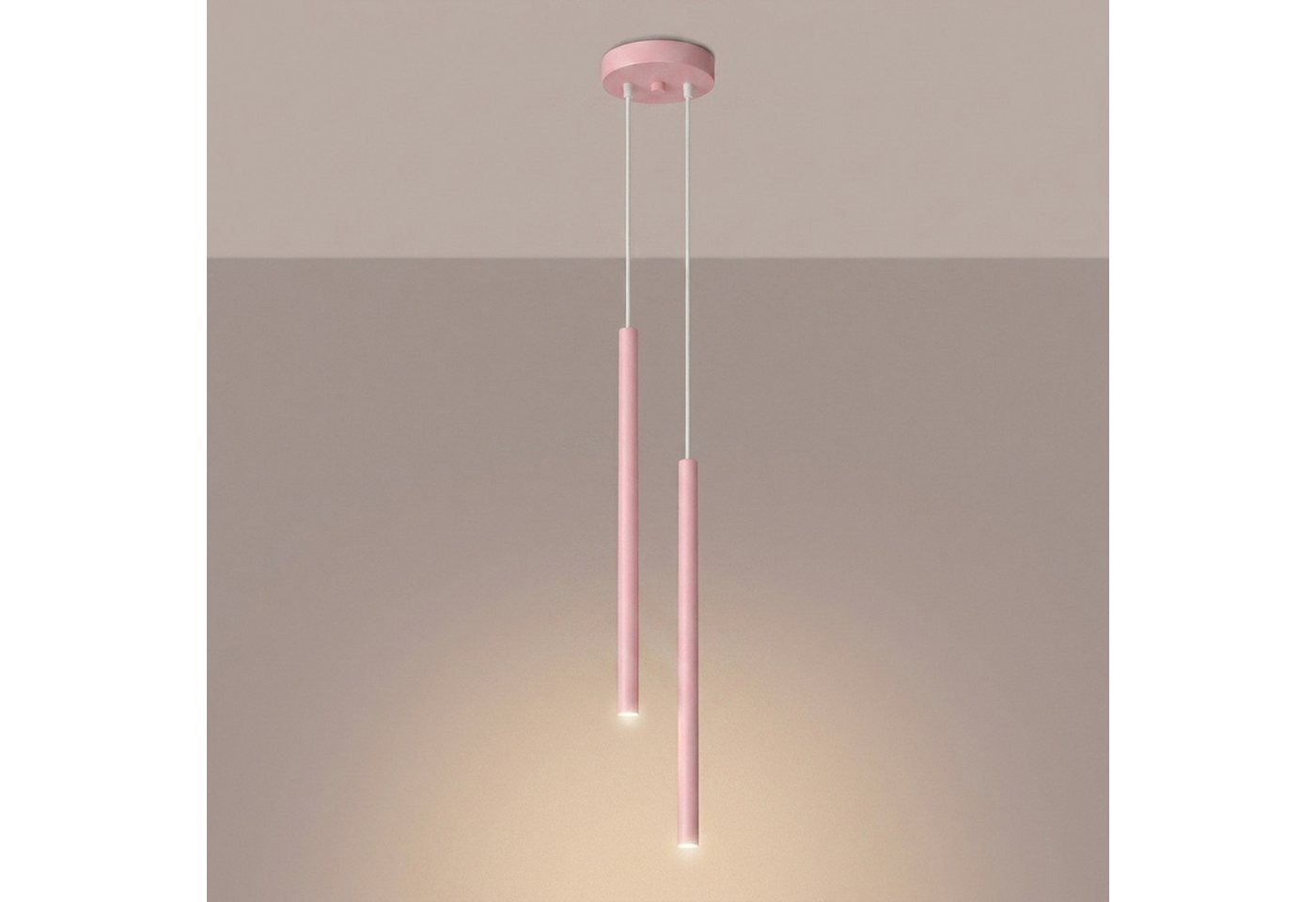 SOLLUX lighting Hängeleuchte Pendelleuchte PASTELO 2 rosa, Nicht enthalten Bild 2