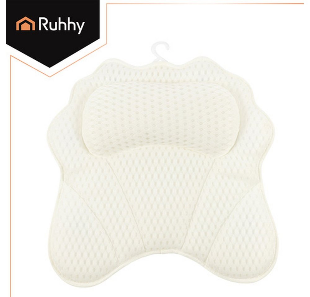 Ruhhy Badewannenkissen Entspannungs-Badekissen mit Saugnäpfen, Spar-Set, 1-tlg., Ergonomisch, Schnelltrocknendes Material mit optimaler Luftzirkulation Bild 4