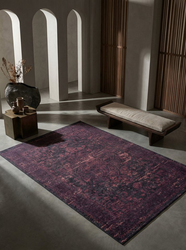 KADIMA DESIGN Teppich PIZOL Wohnzimmer Waschbar Schlafzimmer Wohnzimmerteppich Vintage, Läufer, Höhe: 5 mm, 80x150 cm, Esszimmer Webteppich Strapazierfähig Waschbar Bild 2