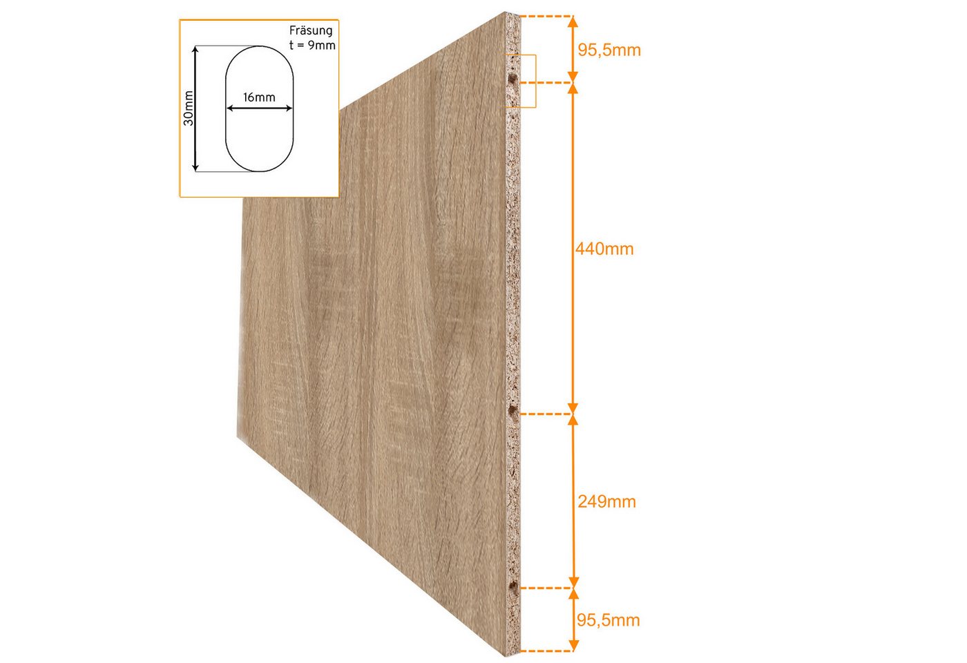 inova wohnen Zimmertür Holzschiebetür Türblatt Wildeiche, 88 x 203,5 cm melaminbeschichtet pflegeleicht Bild 5
