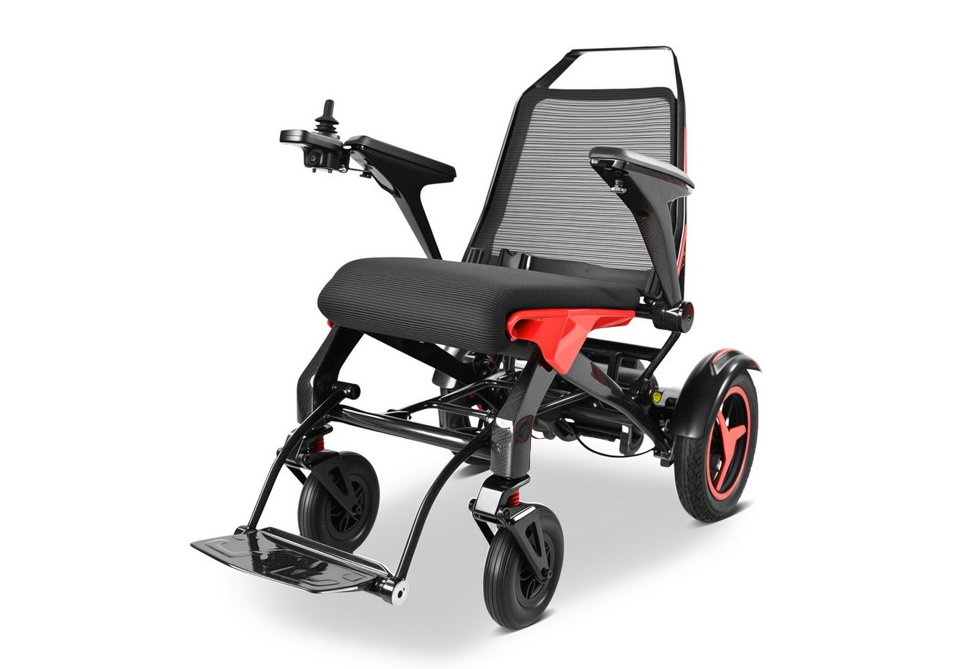 Vankel Elektrorollstuhl Kohlefaser-klappbar-leicht elektr Rollstuhl 400W, max.40 km max.150 kg, mit 22kg Gewicht, 12° Steigfähigkeit & 24V 20Ah Akku Bild 2