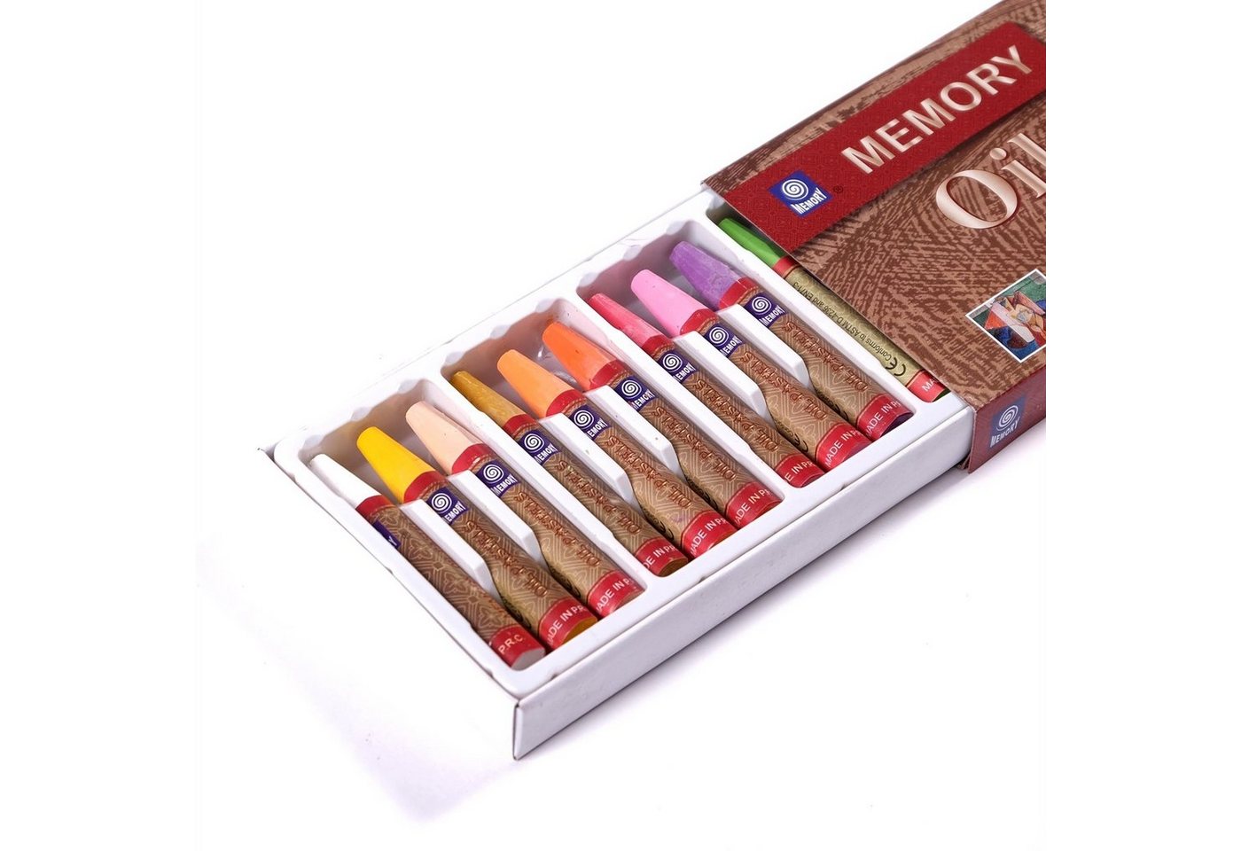 BK BILDERRAHMEN KOLMER Malkreide Öl Pastellkreide, Ø 1 cm, 7,4 cm, 18 Farben Set, Ölkreiden