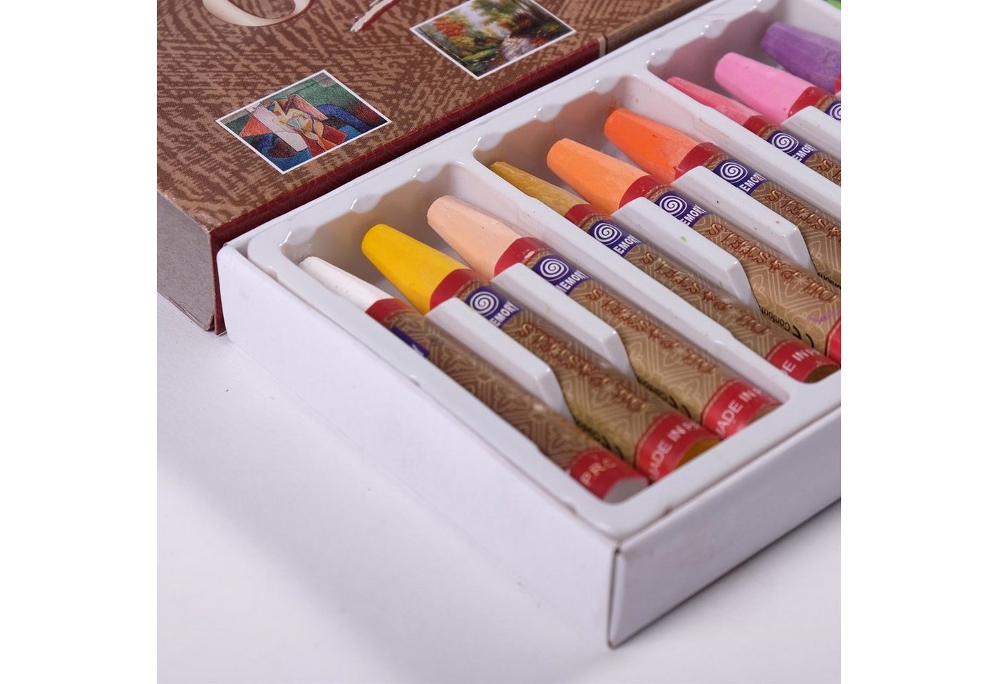 BK BILDERRAHMEN KOLMER Malkreide Öl Pastellkreide, Ø 1 cm, 7,4 cm, 18 Farben Set, Ölkreiden Bild 5