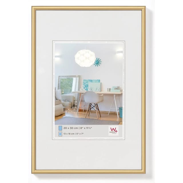 walther design New Lifestyle Kunststoff Bilderrahmen 60x84 cm Gold KV684G