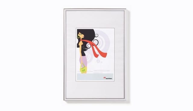 walther design New Lifestyle Kunststoff Bilderrahmen 40x50 cm Silber KV050S