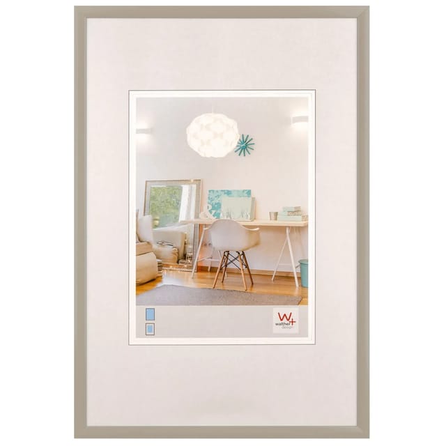 walther design New Lifestyle Kunststoff Bilderrahmen 30x45 cm Grau KV045T