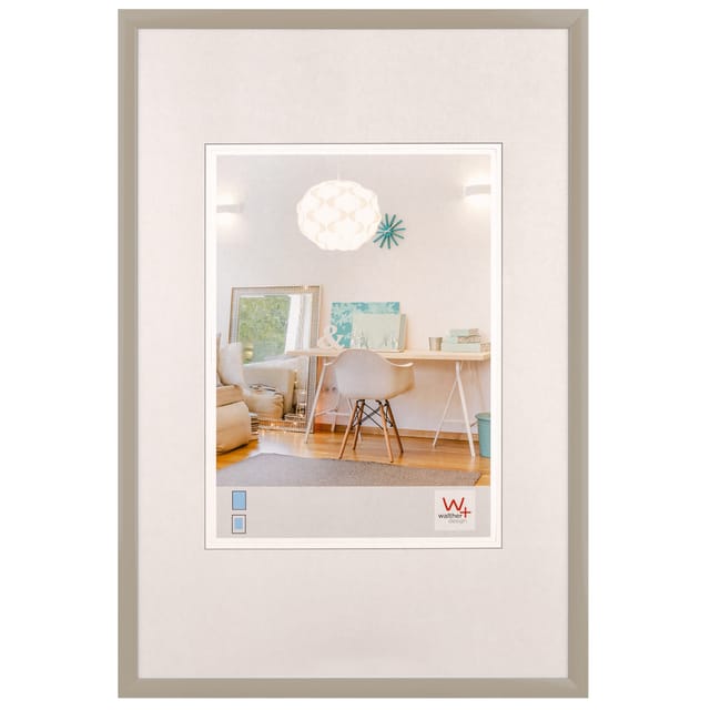 walther design New Lifestyle Kunststoff Bilderrahmen 40x50 cm Grau KV050T